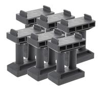 Baluue Soporte de Puente de Tren de Juguete de Madera Maciza 6 Piezas Modelo de Muelle Apilable para Maquetas Ferroviarias Accesorio para Juego Infantil en Interiores y Exteriores