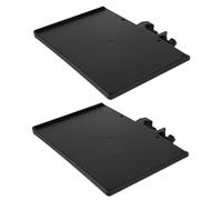 Baluue Soporte para Micrófono y Bandeja para Tarjeta de Sonido ABS Negro 24X175 CM 2 Unidades Compatible Transmisiones y Almacenamiento para Estudios