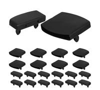 Baluue Soportes para Listones de Cama Negros, 36 Piezas (12 Dobles 24 Simples), Accesorios de Plástico para Reparación y Fijación de Marcos de Madera y Metal, Compatibles Camas