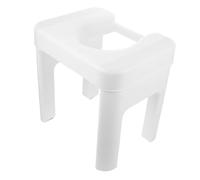 Baluue Taburete Para Inodoro Adulto y Niño 34 Cm Blanco, Asiento Elevador De Baño Estable y Multifuncional, Material Pp Cómodo, Adecuado Para Embarazadas y Personas Mayores El Hogar y Hospital