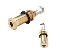 Baluue Tapón de Pata Larga Conector Estéreo de Guitarra Conector Mono de Guitarra Rosca Cilíndrica para Uso Estudios de Grabación