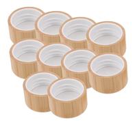 Baluue Tapones de Bambú para Frascos de Aceites Esenciales 10 Unidades Rosca Interior Transparente Compatibles Botellas Pequeñas de Vidrio para Perfumes y Aromaterapia Diseño Compacto