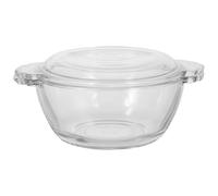 Baluue Tazón de Vidrio para Huevo al Vapor Resistente al Calor con Tapa Capacidad Apto para Microondas y Postres para Cocina Doméstica