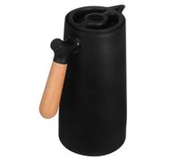 Baluue Termo Aislante Asa de Madera Jarra Térmica Nórdica para Agua Caliente y Fría Botella de Inoxidable para Mantener Temperatura Diseño Simple y Práctico