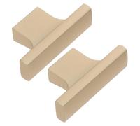 Baluue Tiradores de Aluminio Dorados para Gabinetes de Cocina y Baño, 2 Piezas, Manijas de Puerta Modernas de Aleación de Aluminio, Compatibles Cajones y Muebles, Diseño Ergonómico