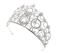 Baluue Tocado de Boda de Cristal Burbuja Tiara de Novia Plateada Accesorios de Fiesta para Mujer para Bodas Graduaciones y Cumpleaños