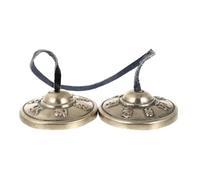 Baluue Tocar el Timbre Manual de Campana de Platillos Budistas Instrumento de Percusión Elementos Religiosos para Yoga y Meditación Casa