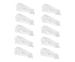 Baluue Tope de Puerta de Silicona Transparente Pequeño Cuña de Seguridad Infantil Hogar 10 Piezas Antideslizante y Protector contra Golpes para Puertas Madera Alfombra y Baldosas