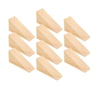 Baluue Topes de Puerta de Madera Tipo Cuña Triangulares 6X2X3 CM 10 Piezas Antideslizantes para Dormitorio Hogar y Oficina Bloque Sólido para Protección y Estabilidad