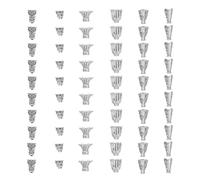 Baluue Topes para Cuentas Metálicos Forma de Flor 60 Piezas Aleación Color Plata Antigua Espaciadores para Bisutería y Manualidades DIY Ideales para Collares y Pulseras Étnicas
