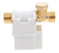 Baluue Válvula Solenoide Eléctrica 12 V Cc 1/2 Pulgada para Agua y Aire, Normalmente Cerrada, de Latón Resistente, para Fluidos de Baja Viscosidad y Presión hasta 0,5 Mpa, Uso Industrial