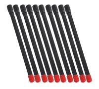 Baluue Varilla de Extensión para Válvula de Neumático 180 Mm de Plástico Negro, Juego de 10 Piezas para Scooter Eléctrico, Motocicleta y Coche, Prolongador Flexible para Inflado Preciso