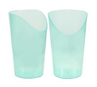 Baluue Vasos Cuidado de Ancianos 2 Piezas, Tazas Antiderrames para Adultos Discapacitados, Plástico Transparente 250 Ml, Taza para Beber Segura para Pacientes Postrados Disfagia, Aptas