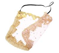 Baluue Velo Facial para Danza del Vientre de Lentejuelas Rosa, Accesorio Facial de Cosplay para Mujer y Niña, Máscara para Disfraces y Fiestas Temáticas, Complemento para Baile