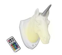 Balvi Aplique Unicorn Color Blanco Luz Multicolor con Mando a Distancia Opción deterctor de movimient