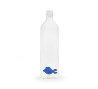 Balvi Botella Atlantis Blue Fish con Figura en Forma de pez Azul de Vidrio en el Interior Borosilicat