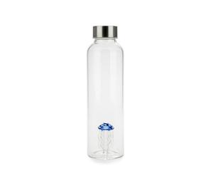 Balvi Botella Atlantis Jellyfish Color azul Hecho a mano en borosilicato Vidrio 0,5 L