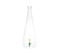 Balvi Botella Botanical Lily Color Blanco Hecho a Mano en borosilicato Vidrio 1 L