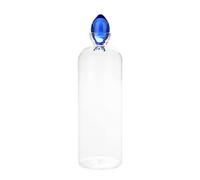 Balvi Botella de Agua Gourami Color Azul con Tapón en Forma de Pez 1.1 L. Vidrio Borosilicato 30cm