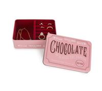 Balvi Caja joyero Chocolate Color Rosa Simula una Tableta de Chocolate Lata/Terciopelo
