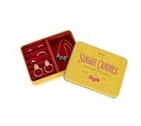 Balvi Caja joyero Sugar Candies Color Amarillo Simula una Caja de Caramelos Lata/Terciopelo