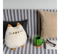 Balvi Cojín Sweet Kitty Color Blanco Forma de Gato Suave y Muy Blando Poliéster