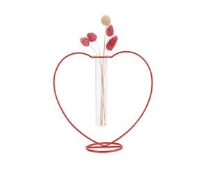 Balvi Florero Love Silhouette Color Rojo Un florero Que Dice Te Quiero Metal/Vidrio 20cm