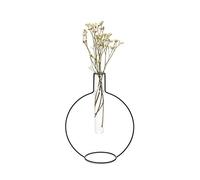 Balvi Florero Round Silhouette XL Color Negro Jarrón Decorativo de Vidrio y Metal Florero Original fo