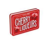 Balvi Libreta Cherry Liqueurs Color rojo Metal/papel Libreta de estilo vintage con aspecto de caja de