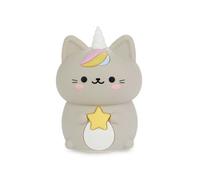 Balvi Luz de Noche Kawaii Starry Color Gris Lámpara de Noche Infantil con diseño de Gato Kawaii Plást