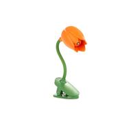 Balvi Luz Lectura Tulip Color Naranja Lámpara Flexible con Pinza en Forma de tulipán para Leer por la