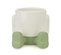 Balvi Maceta MrSitty Color Verde y Blanco Tiesto para Plantas en Forma de Personaje simpático con Rec
