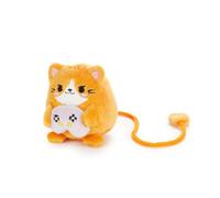 Balvi Marcapáginas Fluffy Kawaii Gamer Color naranja Gato jugador de videojuegos Suave y esponjoso Po