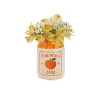 Balvi Mini florero Peach Jam Color Naranja con Forma de Bote de Mermelada Cerámica