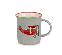 Balvi Mug Flight Color Gris 312 ml Taza para el Desayuno Apta para microondas y lavavajillas Cerámica