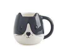Balvi Mug Kitty Color Blanco Taza en Forma de Cabeza de Gato Capacidad 400ml Apta para lavavajillas y