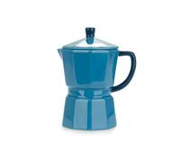 Balvi Mug Moka Color Azul Taza en Forma de cafetera Italiana con Tapa Cerámica 350 ml