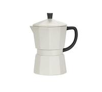 Balvi Mug Moka Color Gris Taza en Forma de cafetera Italiana con Tapa Cerámica 14,6x11,7x8,8 cm