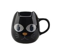 Balvi Mug Wake Cat Color Negro Taza Termosensible en Forma de Gato Cambia con Agua Caliente Ceramic