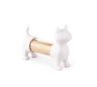 Balvi Palillero & salero y pimentero Cat Color Blanco con Forma de Gato Acrílico/plástico PVC