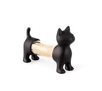 Balvi Palillero & salero y pimentero Cat Color Negro con Forma de Gato Acrílico/plástico PVC