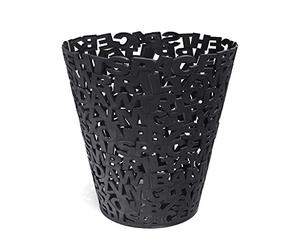Balvi Papelera Letters Color Negro Plástico 30cm