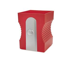 Balvi Papelera Sharpener Color Rojo Papelera con Forma de sacapuntas Plástico ABS/PP 29cm