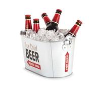 Balvi - Party Time enfriador de bebidas. Cubo de metal para enfriar bebidas. Incluye dos abridores en