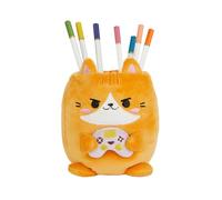 Balvi Portalápices Fluffy Kawaii Gamer Color Naranja Gato Jugador de Videojuegos Suave y Esponjoso Pl