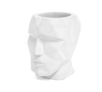 Balvi Portalápices The Head Color Blanco Forma de Cabeza Silueta geométrica Cemento