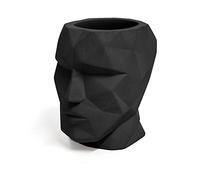 Balvi Portalápices The Head Color negro Forma de cabeza Silueta geométrica Cemento