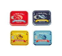 Balvi Posavasos Conserverie Diseño Retro de 4 conservas Plástico