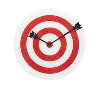 Balvi Reloj de Pared Target Color Rojo y Blanco Un Reloj de Pared Diferente Vidrio 30 cm