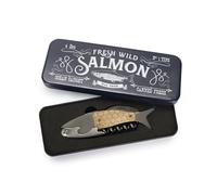 Balvi Sacacorchos Wild Salmon Abrebotellas y Herramienta multifunción con Caja metálica Acero/Madera
